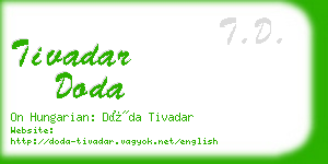 tivadar doda business card